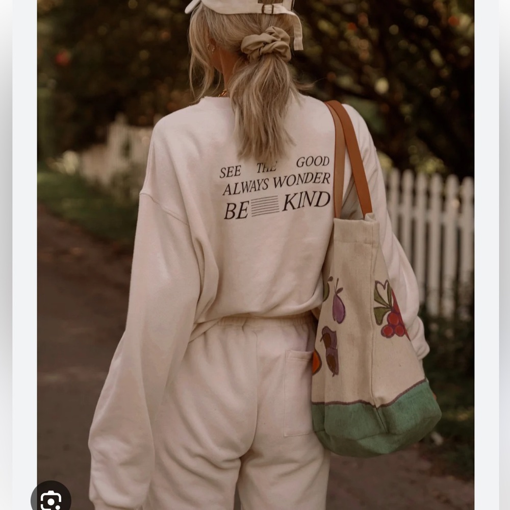 Strut This X Happily Grey Tan Sweatpant and Sweatshirt set